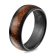 Tungsten Black Ion Plating Wood Center Mens Band