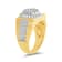 Natural White Diamond 14K Yellow Gold Over Sterliing Silver Men's Ring
0.20 CTW
