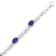 Blue Sapphire and Created White Sapphire Sterling Silver Bracelet 8.55 CTW