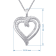 Jewelili Sterling Silver 1/2 Ctw White Diamond Heart Pendant, 18"
Rolo Chain