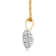 Jewelili 10K Yellow Gold White Crystal Heart Pendant with 14K Gold
Filled Chain