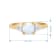 10K Yellow Gold Lab Created Opal and White Diamond Ring 0.33ctw