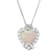 Jewelili Created Opal with Created White Sapphire and White Diamond
Heart Pendant with Rolo Chain