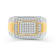 Natural White Diamond 14K Yellow Gold Over Sterling Silver Men's Ring
0.50 CTW