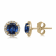 10K Yellow Gold 5 MM Round Lab Created Sapphire and Round Created White
Sapphire Stud Earrings