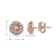 10K Yellow Gold 5 MM Round Morganite and Round Created White Sapphire
Stud Earrings