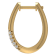 Jewelili Verifine Lana 18KT 2.5 micron over Sterling Silver and 0.2ctw
Diamond Huggie Earrings