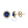 10K Yellow Gold 5 MM Round Lab Created Sapphire and Round Created White
Sapphire Stud Earrings
