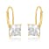 Cubic Zirconia 10K Yellow Gold Dangle Earrings 1.52 CTW