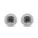 Treated Black & White Diamond Sterling Silver Cluster Stud Earrings
0.25 CTW