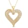 White Diamond 10K  Yellow Gold Heart Pendant 0.50 CTW