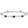 Blue Sapphire and Created White Sapphire Sterling Silver Bracelet 8.55 CTW