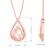 14K Rose Gold Over Sterling Silver Family Heart Pendant