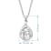 Jewelili Parent and Two Children Family Pendant in Sterling Silver