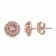 10K Yellow Gold 5 MM Round Morganite and Round Created White Sapphire
Stud Earrings
