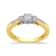 Natural White Diamond 14K Yellow and White gold Three Stone Engagement
Ring 0.25 CTW