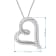Jewelili Sterling Silver 1/2 Ctw White Diamond Heart Shape Pendant,
18" Rolo Chain