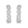Natural White Diamond Sterling Silver Hoop Earrings 1.00 CTW