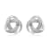 Sterling Silver 1/10 Cttw White Round Diamond Love Knot Stud Earrings