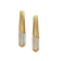 Jewelili Verifine Jess 18KT 2.5 micron over Sterling Silver and 0.2ctw
Diamond Huggie Earrings