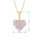 Jewelili 10K Yellow Gold  Peach Crystal Heart Pendant with 14K Gold
Filled Chain