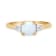 10K Yellow Gold Lab Created Opal and White Diamond Ring 0.33ctw