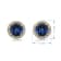 10K Yellow Gold 5 MM Round Lab Created Sapphire and Round Created White
Sapphire Stud Earrings