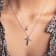 White and Black Diamond Sterling Silver Cross Pendant 0.33CTW