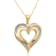 White Diamond 14K Yellow Gold Over Sterling Silver Heart Pendant 0.25 CTW