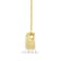 Jewelili 10K Yellow Gold Citrine Solitaire Pendant with Rope Chain