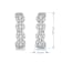 Natural White Diamond Sterling Silver Hoop Earrings 1.00 CTW