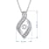 Jewelili 10K White Gold 1/6 ctw White Dancing Diamond Miracle Set Love
Pendant with Cable Chain