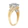 White Diamond 10K Yellow Gold Cluster Ring 0.50 CTW