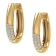 Jewelili Verifine Lana 18KT 2.5 micron over Sterling Silver and 0.2ctw
Diamond Huggie Earrings