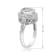 Created White Sapphire Sterling Silver Ring 3.35 CTW