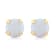 Jewelili 10K Yellow Gold 4mm Round Cut Created Opal Stud Earrings
