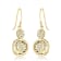 Cubic Zirconia 10K Yellow Gold Dangle Earrings 7.68 CTW