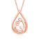 14K Rose Gold Over Sterling Silver Family Heart Pendant