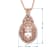 Jewelili 10K Rose Gold Morganite and White Diamond Halo Pendant with
Rope Chain