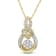 Jewelili 10K Yellow Gold 1/4 Ctw White Baguette and Round Diamond
Cluster Pendant, 18" Rope Chain