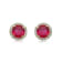 10K Yellow Gold 5 MM Round Lab Created Ruby and Round Created White
Sapphire Stud Earrings