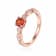Genuine Spessartite Garnet Ring with Moissanite Accents in Rose Gold
Plated Sterling Silver
