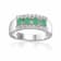 Emerald Statement Ring with Moissanite in 925 Sterling Silver