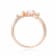 Dainty Rose Gold Plated Sterling Silver Ring with All Natural White Sapphire