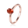 Genuine Spessartite Garnet One Carat Solitaire Ring in Rose Gold Plated
Sterling Silver