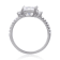 Classic Square White Topaz Engagement Ring
