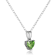 Chrome Diopside Heart Shaped Sterling Silver Pendant With Chain