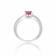 Stylish Round cut Genuine Ruby Ring with White Sapphire