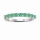 Stackable Sterling Silver Round Emerald Ring