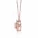 Signature Round White Topaz 14K Rose Gold Over Sterling Silver Necklace